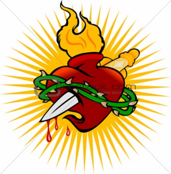 335x340 Drawings Of Hearts On Fire