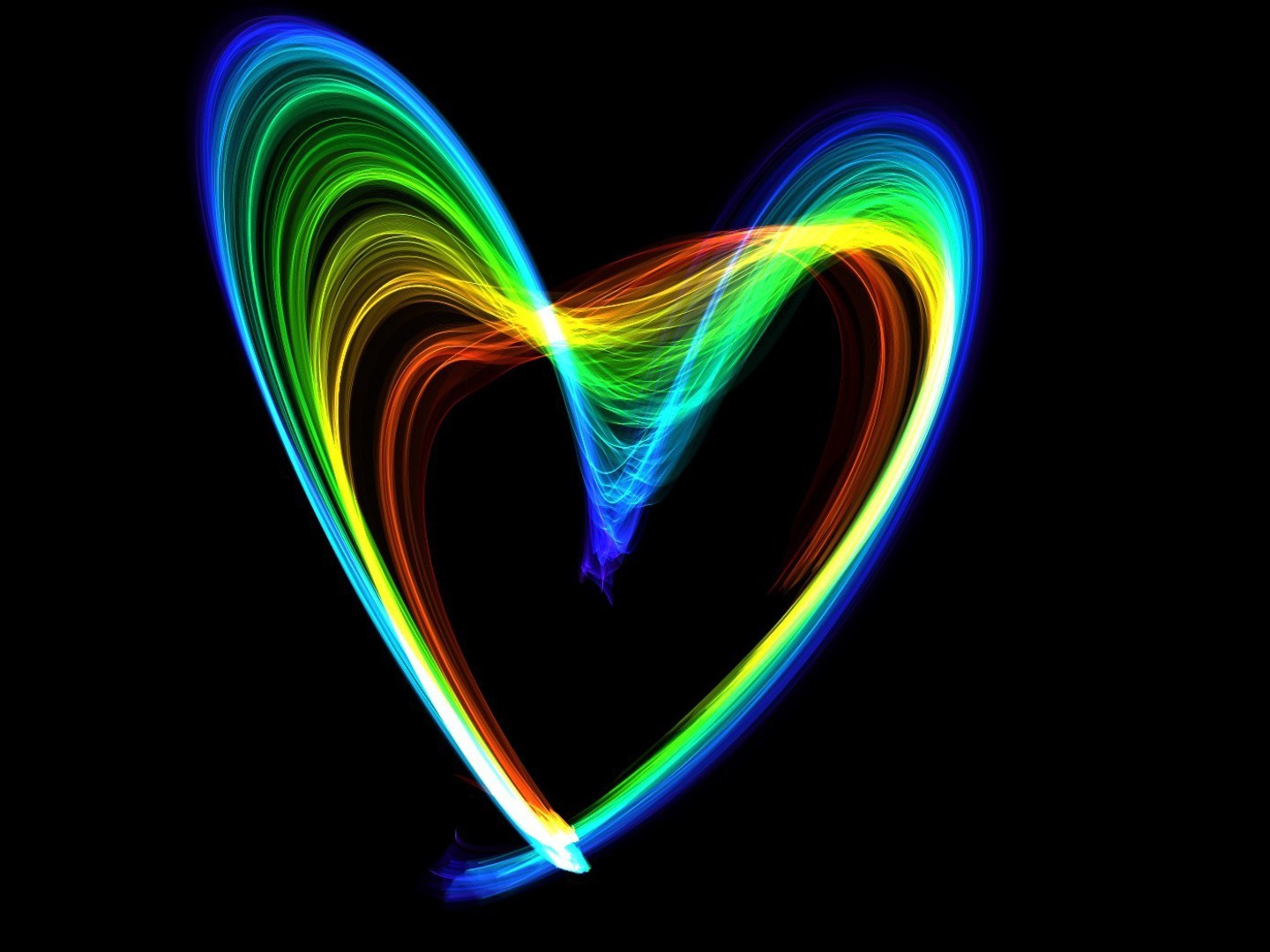 1440x1080 Multicolor Rainbows Hearts Flame Wallpaper Allwallpaper.in