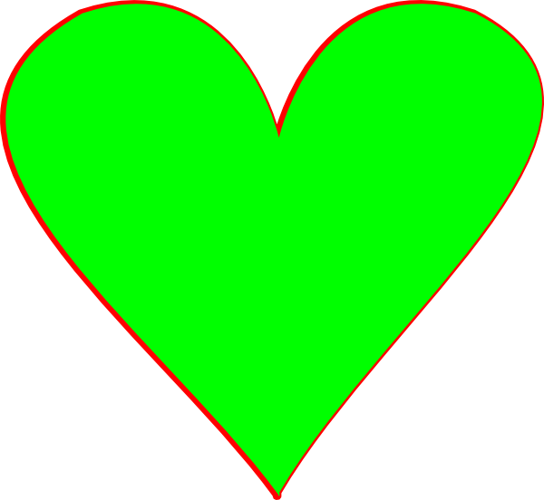 600x552 Green Hearts Clip Art