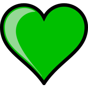 300x300 Green Hearts Clipart