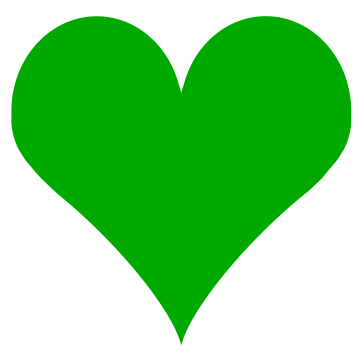 360x360 Large Sized Green Heart