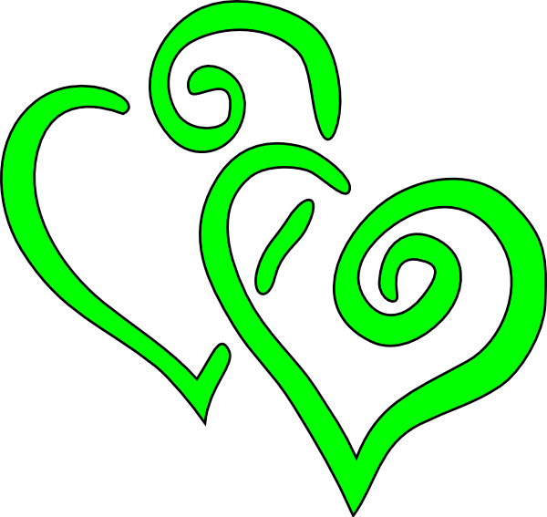 600x567 Big Lime Green Hearts Clip Art