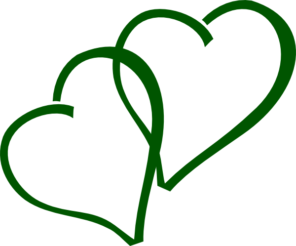 600x498 Double Heart Outline Clipart