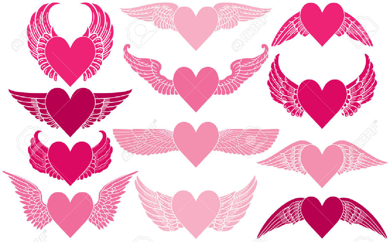 1300x807 Wings Clipart Winged Heart