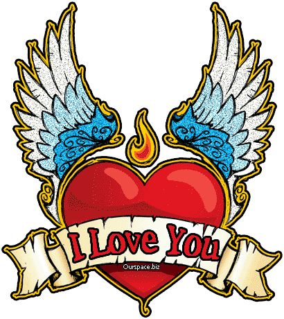 410x460 Graphics For Heart With Wings Graphics