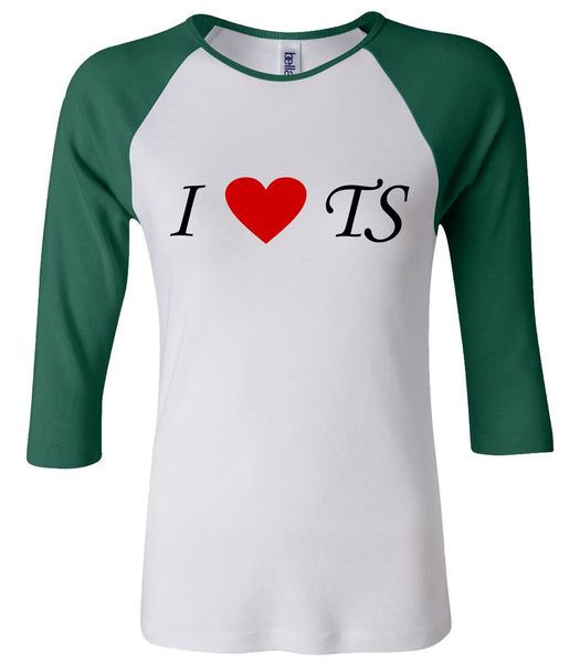 525x600 I Heart Ts Raglan Juniors Baseball Sleeve Shirt Teeshirtpalace