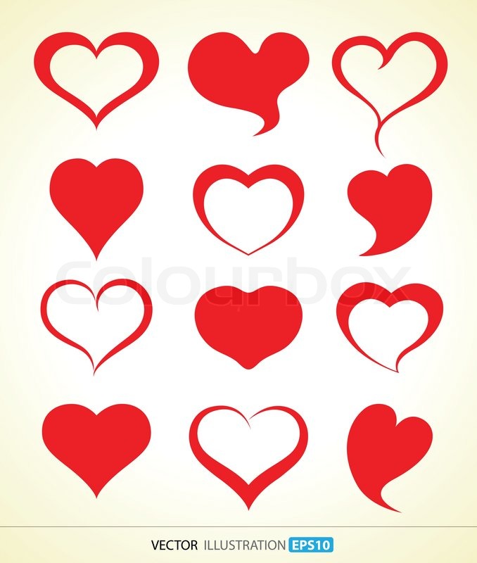 678x800 Heart Shape For Love Symbols Stock Vector Colourbox