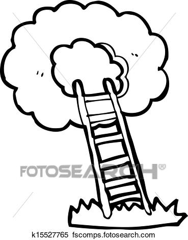 369x470 Clipart Of Cartoon Ladder To Heaven K15527765