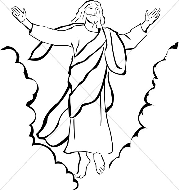 577x612 Heaven Clipart Black And White
