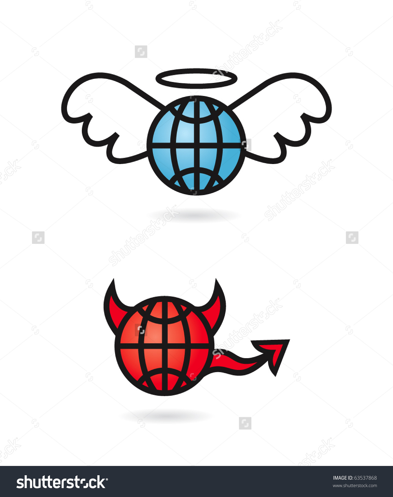 1267x1600 Heaven And Hell Clipart