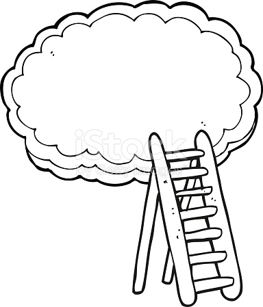 384x449 Heaven Clipart Black And White