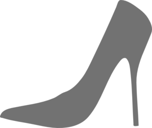 298x252 High Heel Gray Clip Art