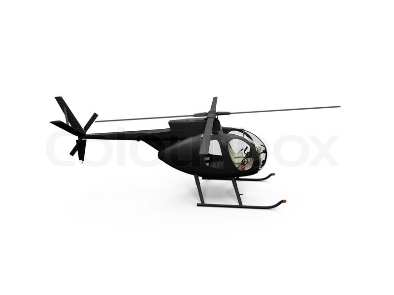 800x600 Black Helicopter On White Background Stock Photo Colourbox