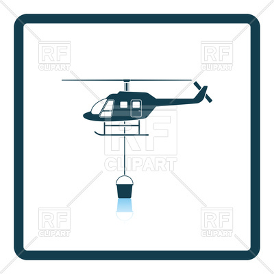 400x400 Fire Service Helicopter Icon Royalty Free Vector Clip Art Image