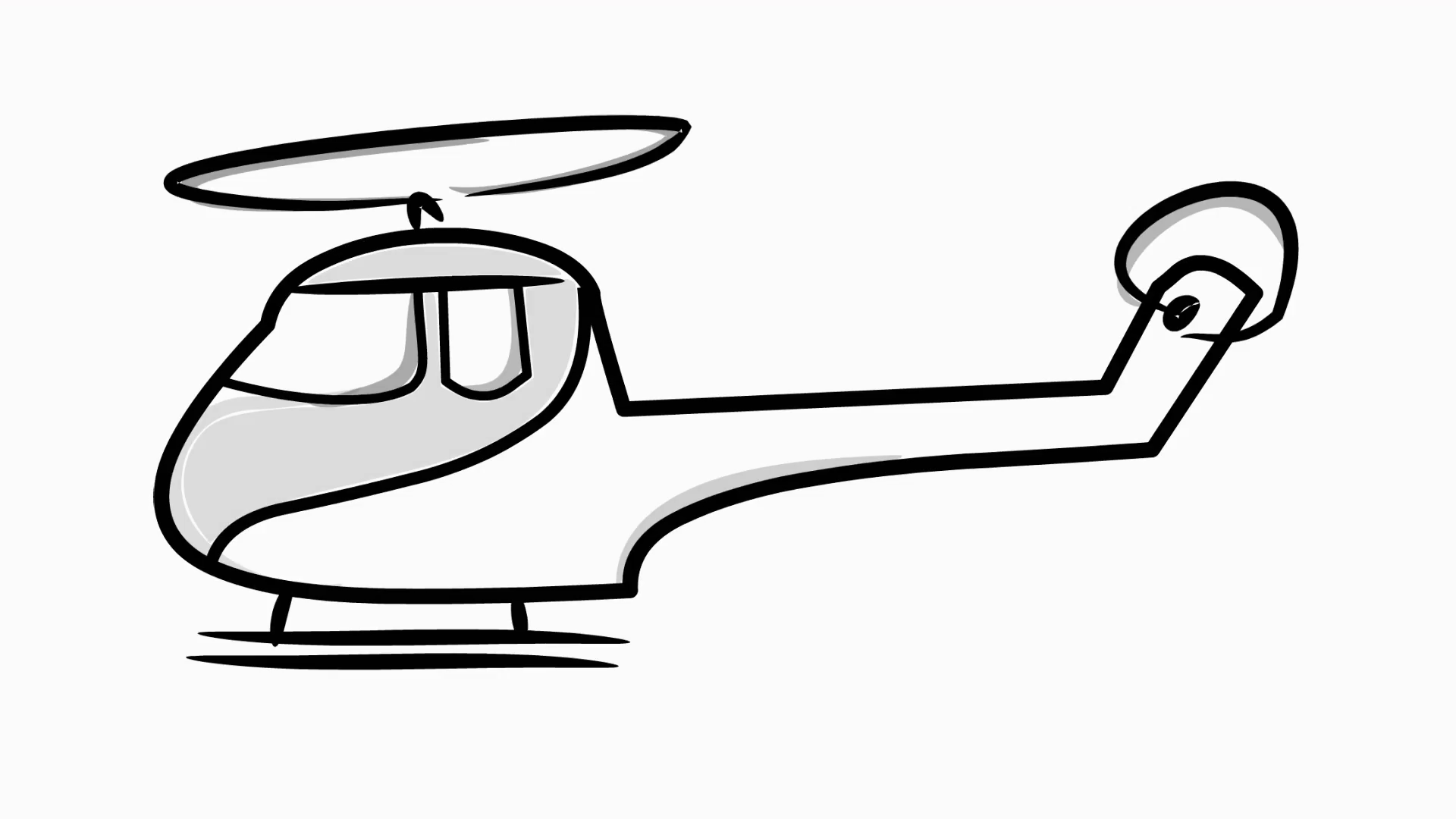 1920x1080 Drawn Helicopter Cartoon