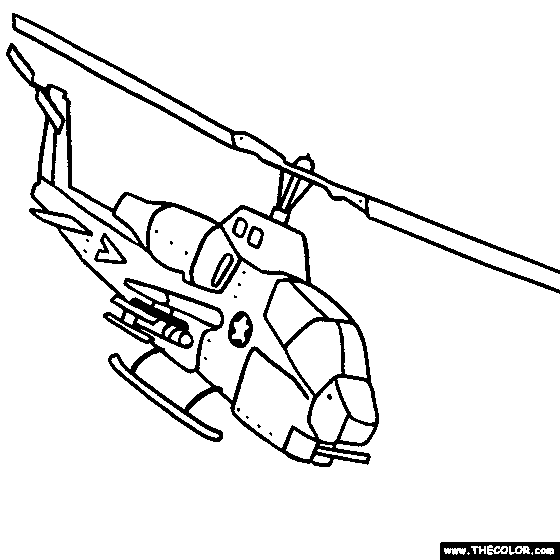 560x560 Helicopter And Military Chopper Online Coloring Pages Page 1