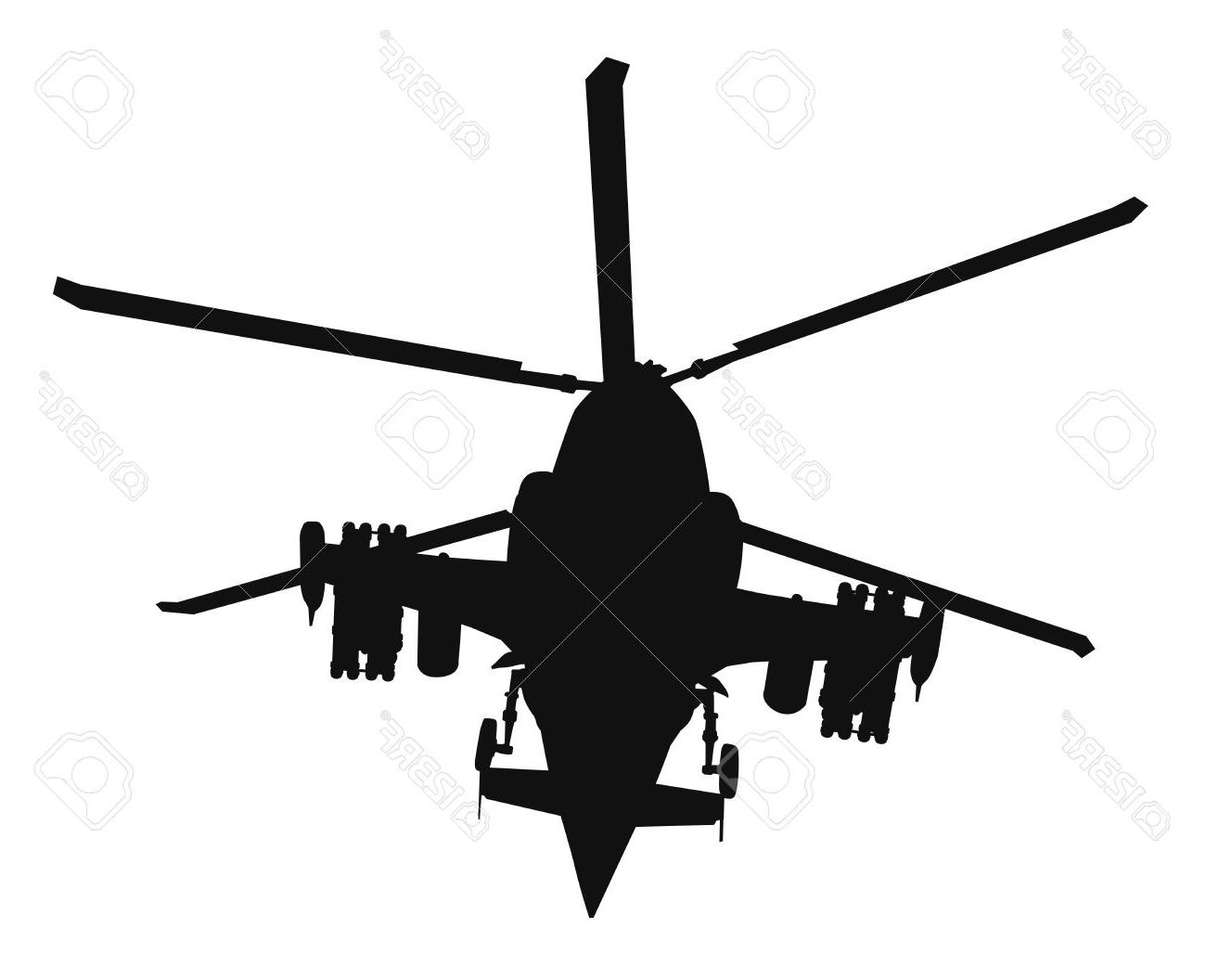 1300x1056 Hd Military Helicopter Silhouette Vector Stock Photos