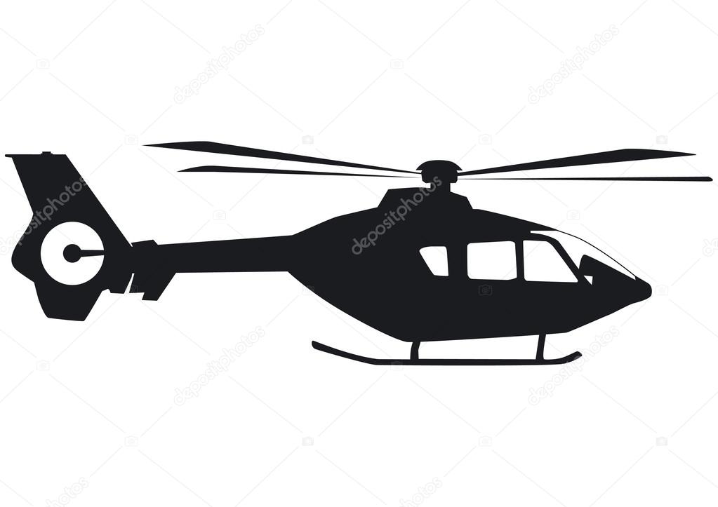 1023x723 Helicopter Silhouette Stock Vector Yvendienst