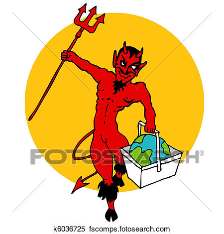 450x470 Clipart Of World Going To Hell In A Handbasket K6036725