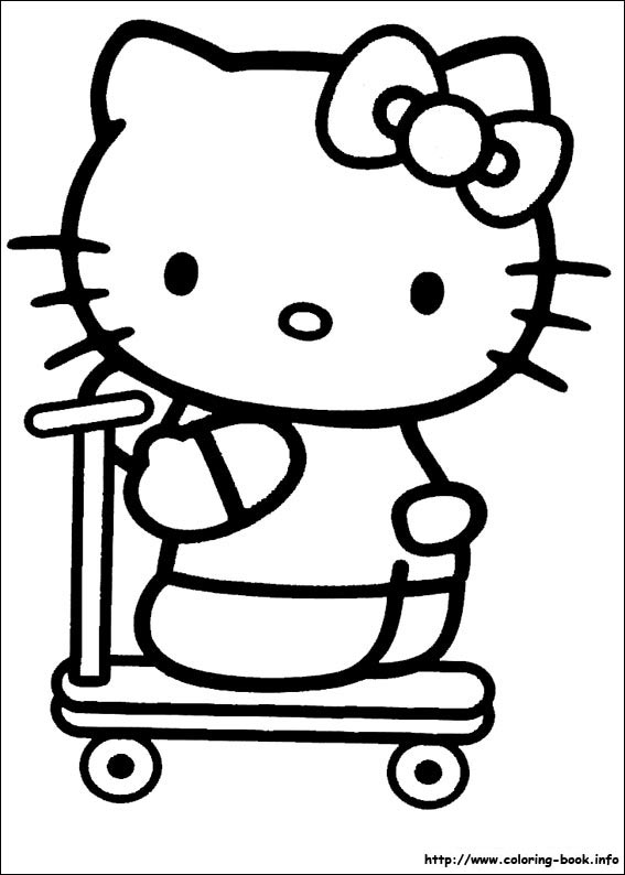 567x794 Kitty Coloring Picture