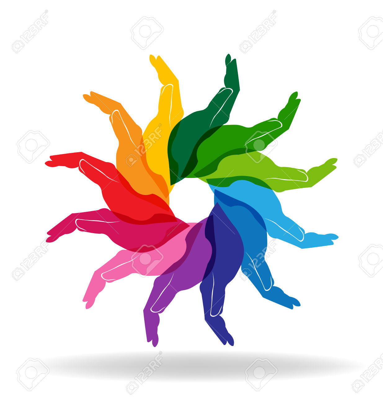 1235x1300 Hands Colorful Diversity People Help Concept Vector Royalty Free