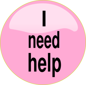 299x297 I Need Help Pink Button Clip Art