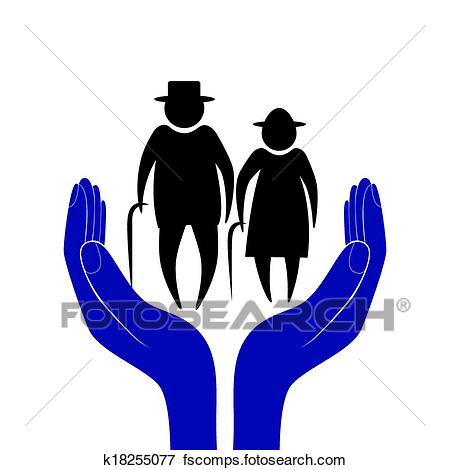 450x470 Clip Art Of Hand In People Encouragement Help. K18255077
