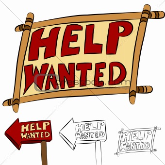 340x340 Image 4101865 Help Wanted Sign Set From Crestock Stock Photos