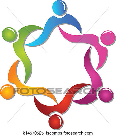 402x470 Clipart Of Teamwork Helping People Logo Vector K14570525