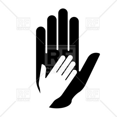 400x400 Helping Hand Symbol Royalty Free Vector Clip Art Image