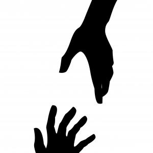 300x300 Clipart Silhouette Helping Hand