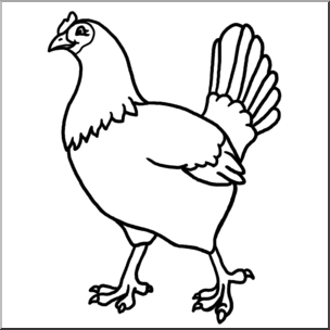 304x304 Clip Art Hen Bampw I Abcteach