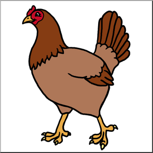 304x304 Clip Art Hen Color I Abcteach