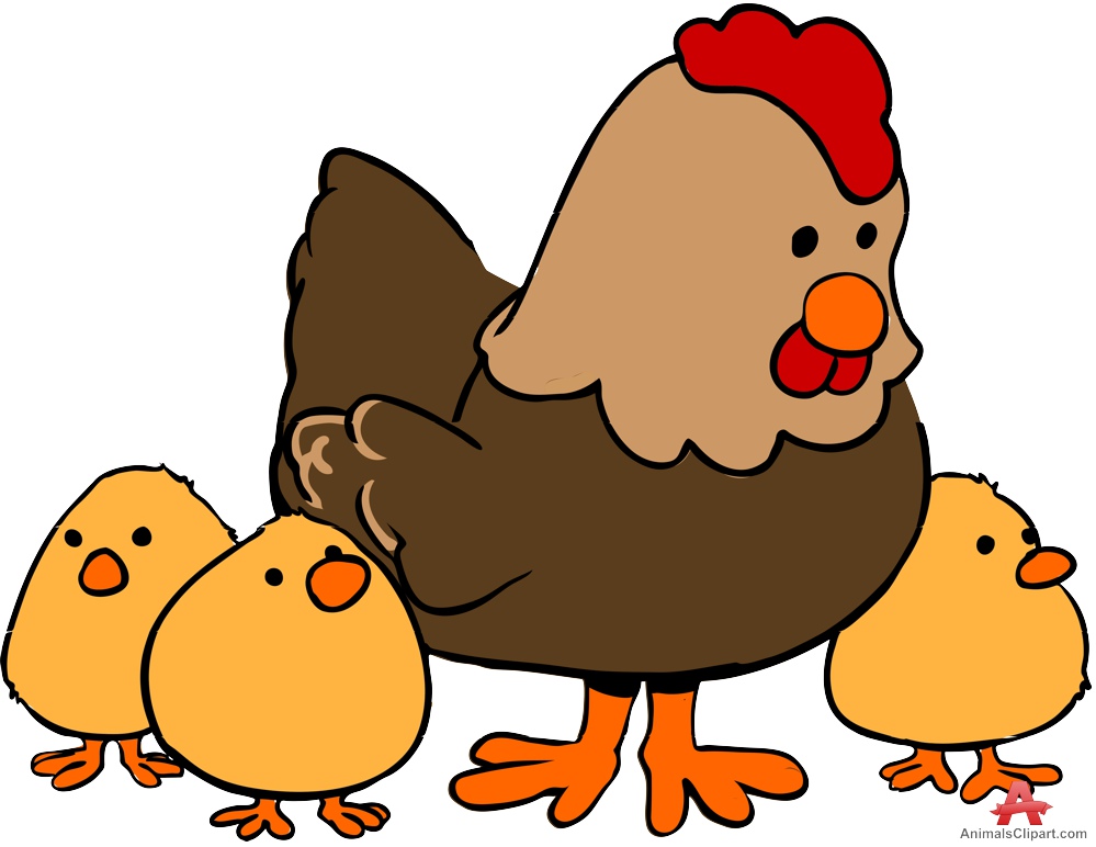 999x772 Chick And Hens Clipart