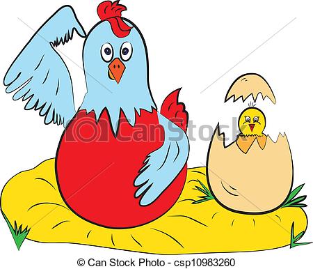 450x386 Chicks And Hens Clipart