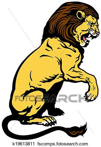 324x470 Clipart Of Sitting Lion K19613811