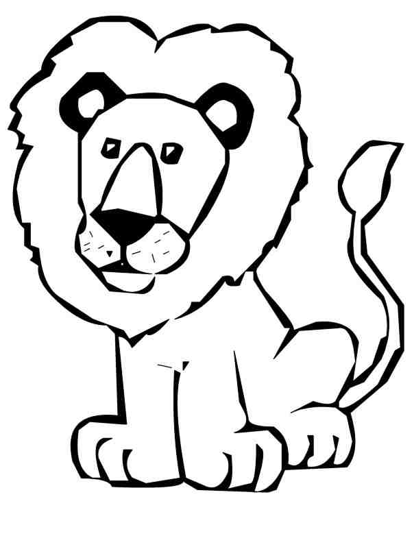 604x817 Lion Outline Clip Art