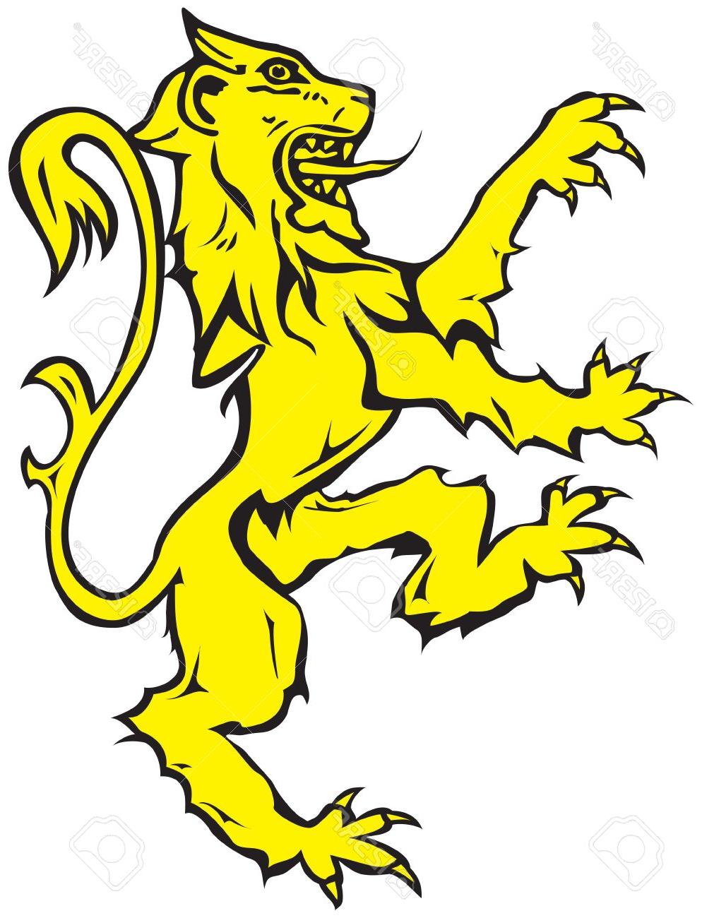 994x1300 Best 15 Rampant Lion Heraldic Device Stock Vector Heraldry Photos