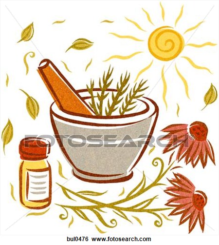 450x502 Herbal Healing Clipart