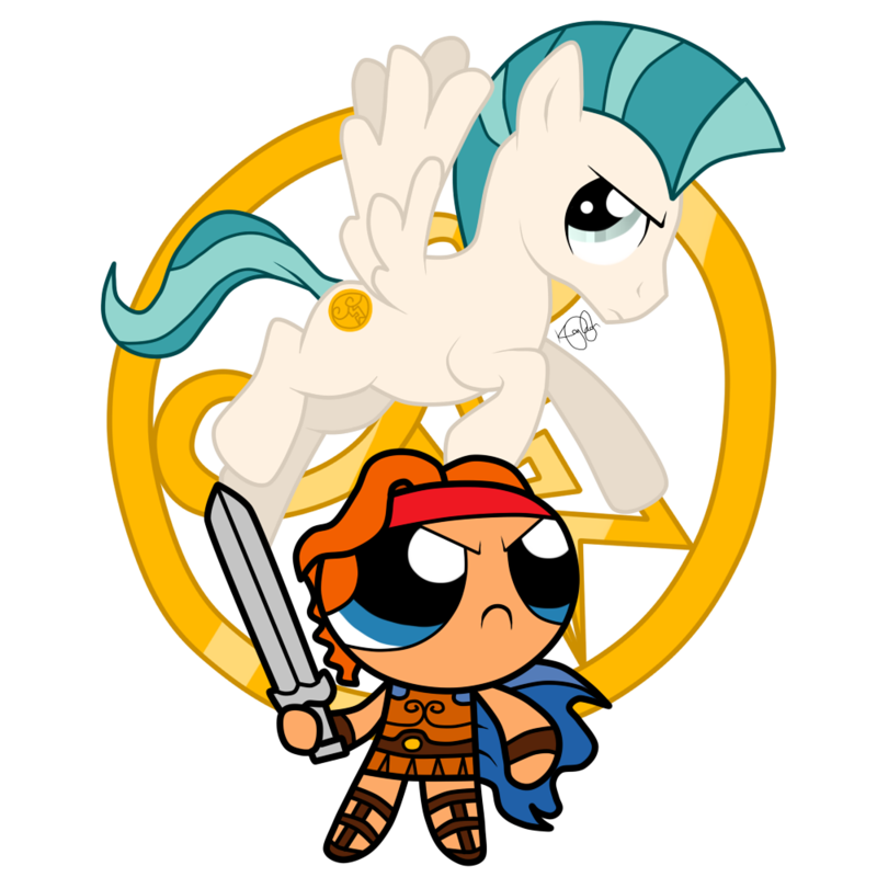 800x800 The Mighty Hercules And Pegasus By Kleekay423