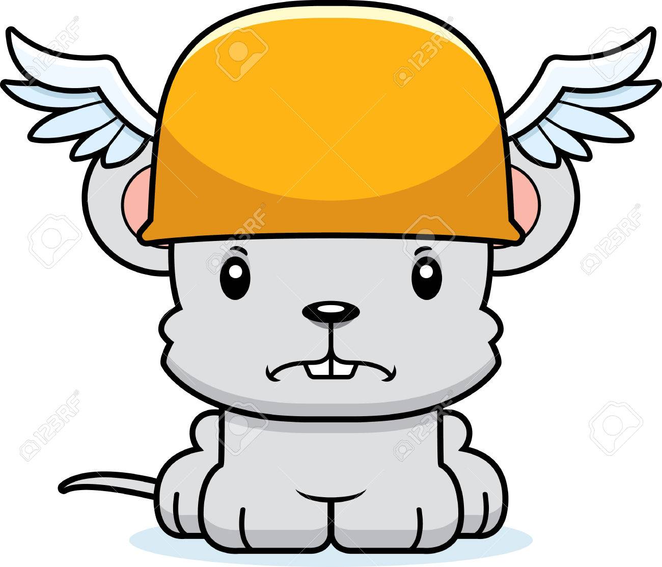 1300x1113 A Cartoon Hermes Mouse Looking Angry. Royalty Free Cliparts