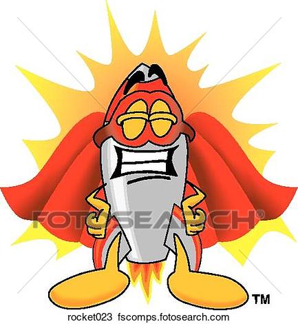 433x470 Clipart Of Rocket Super Hero Rocket023