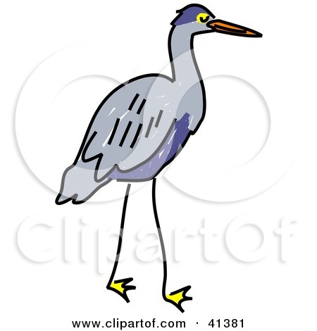 450x470 Blue Heron Clipart Cartoon