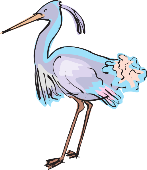 516x596 Purple And Blue Heron Clip Art