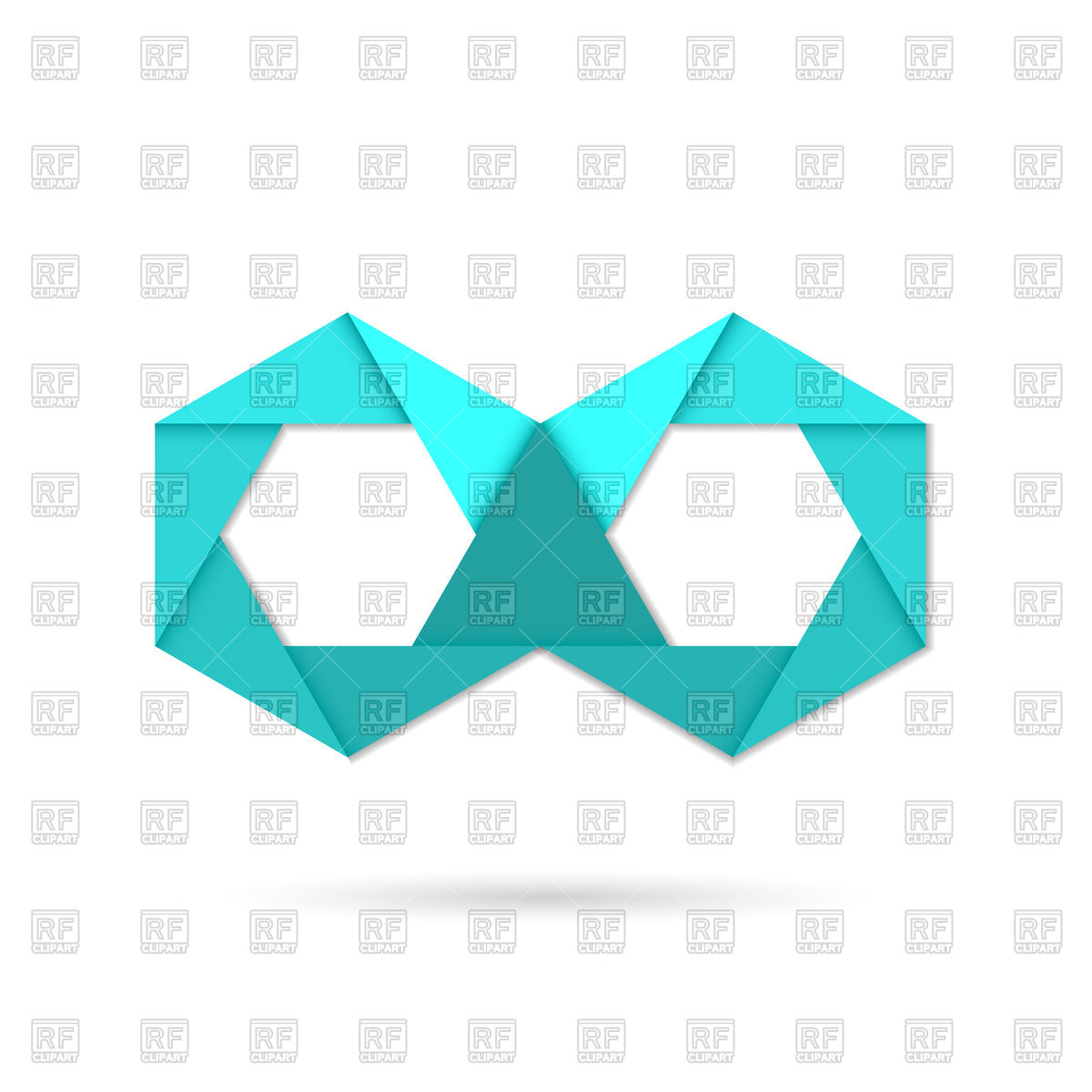 1200x1200 Hexagon Infinity Blue Icon Royalty Free Vector Clip Art Image