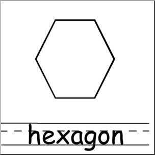 304x304 Clip Art Shapes Hexagon Bampw Labeled I Abcteach
