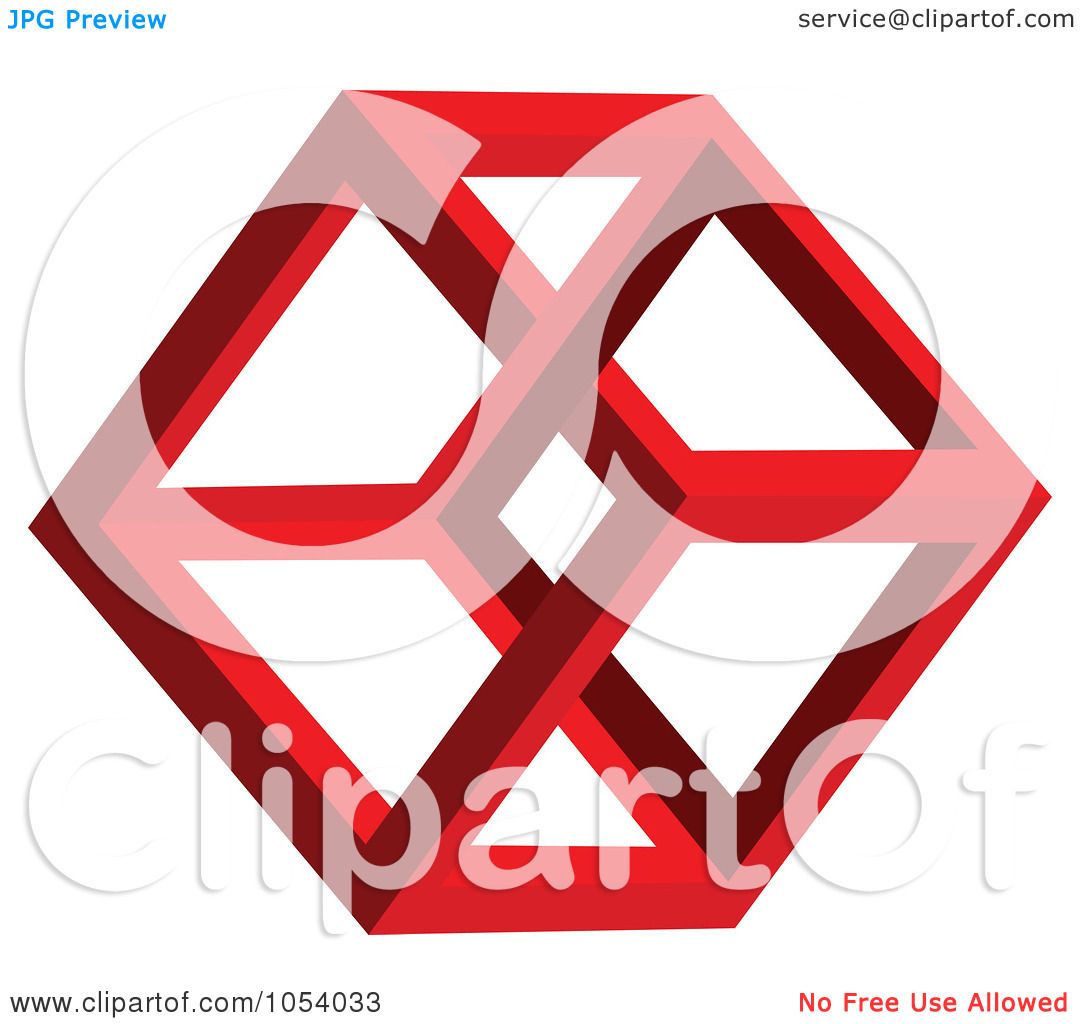 1080x1024 Royalty Free 3d Vector Clip Art Illustration Of A Red Hexagon