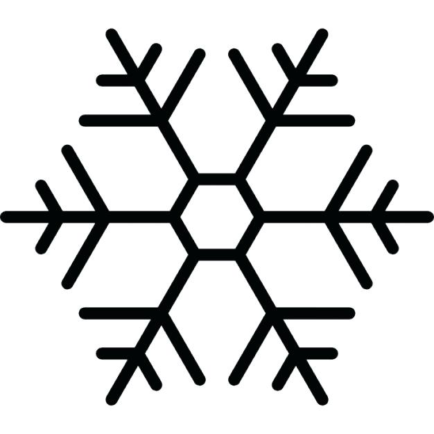 626x626 Outline Of A Snowflake