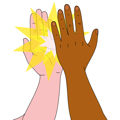 500x500 Free High Five Clipart