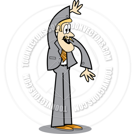 460x460 Cartoon Business Man High Five Vector Illustration By Clip Art Guy
